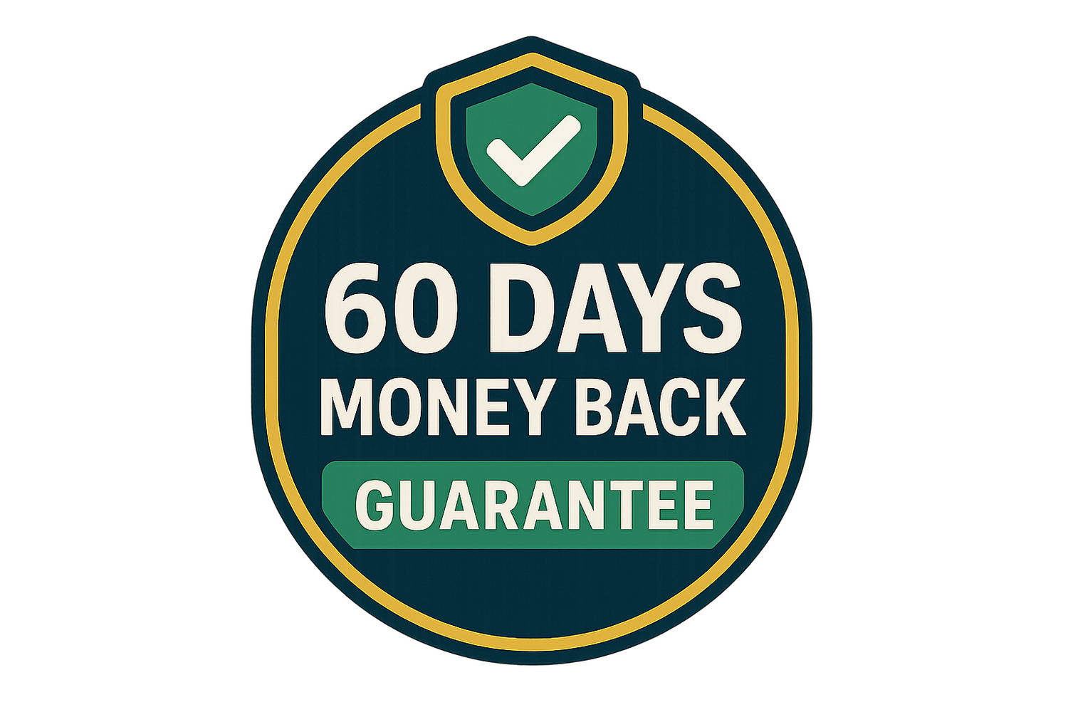 60 days money back guarantee