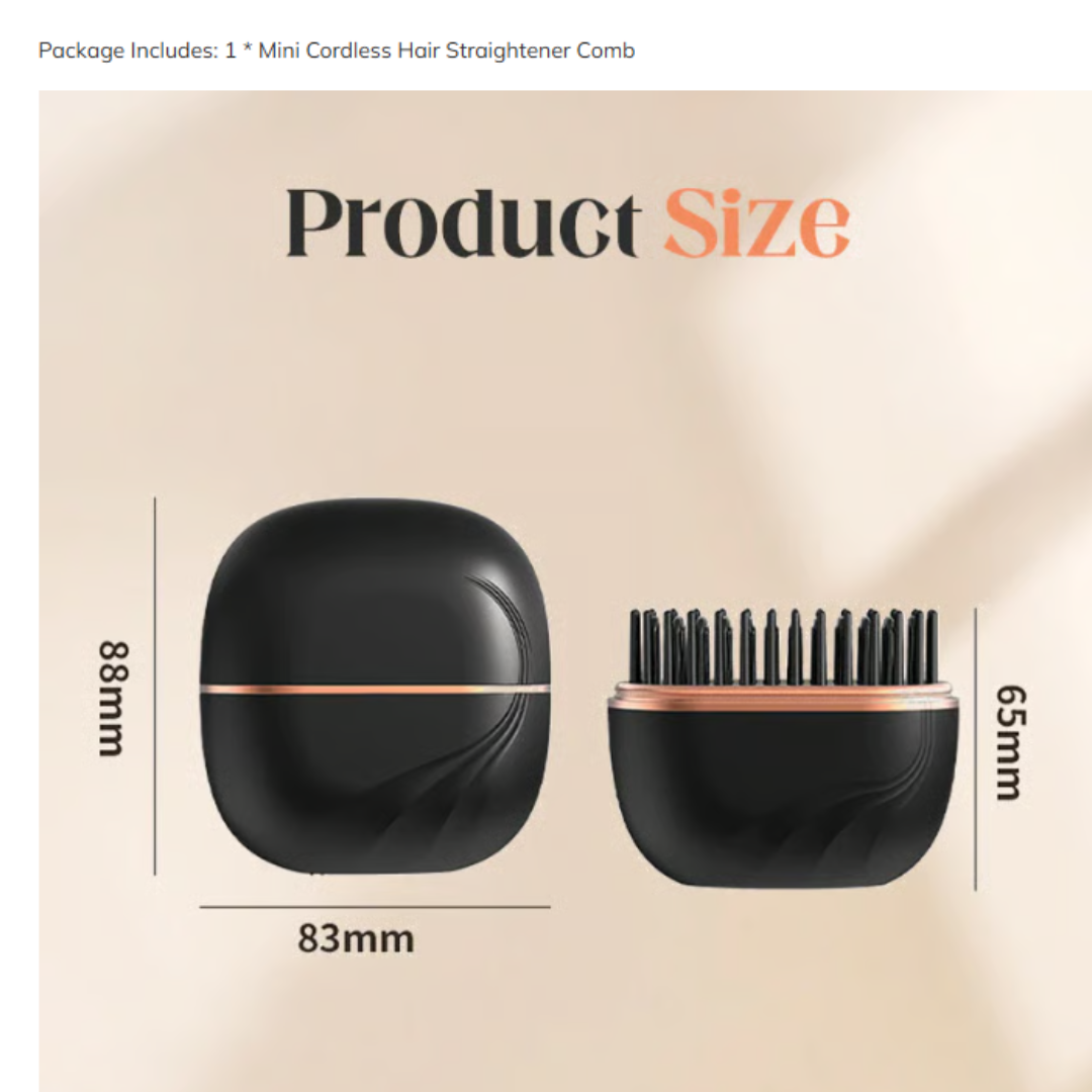 Tame-On Straightener Comb
