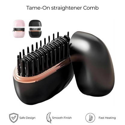 Tame-On Straightener Comb